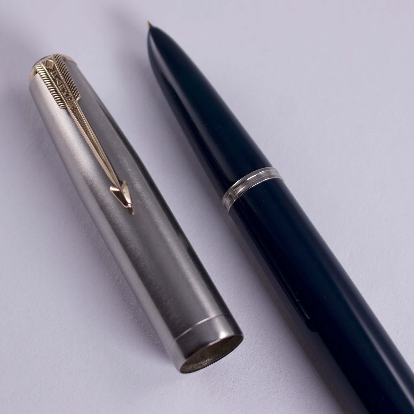 Parker 51 Vacumatic, Cedar Blue, Fine 14K gold nib Parker 51 Fountain Pen Ozark Pen Shop