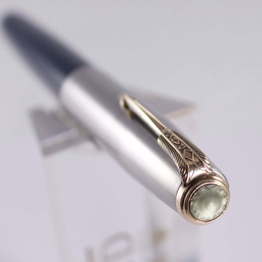 Parker 51 Vacumatic, Cedar Blue, Fine 14K gold nib Parker 51 Fountain Pen Ozark Pen Shop
