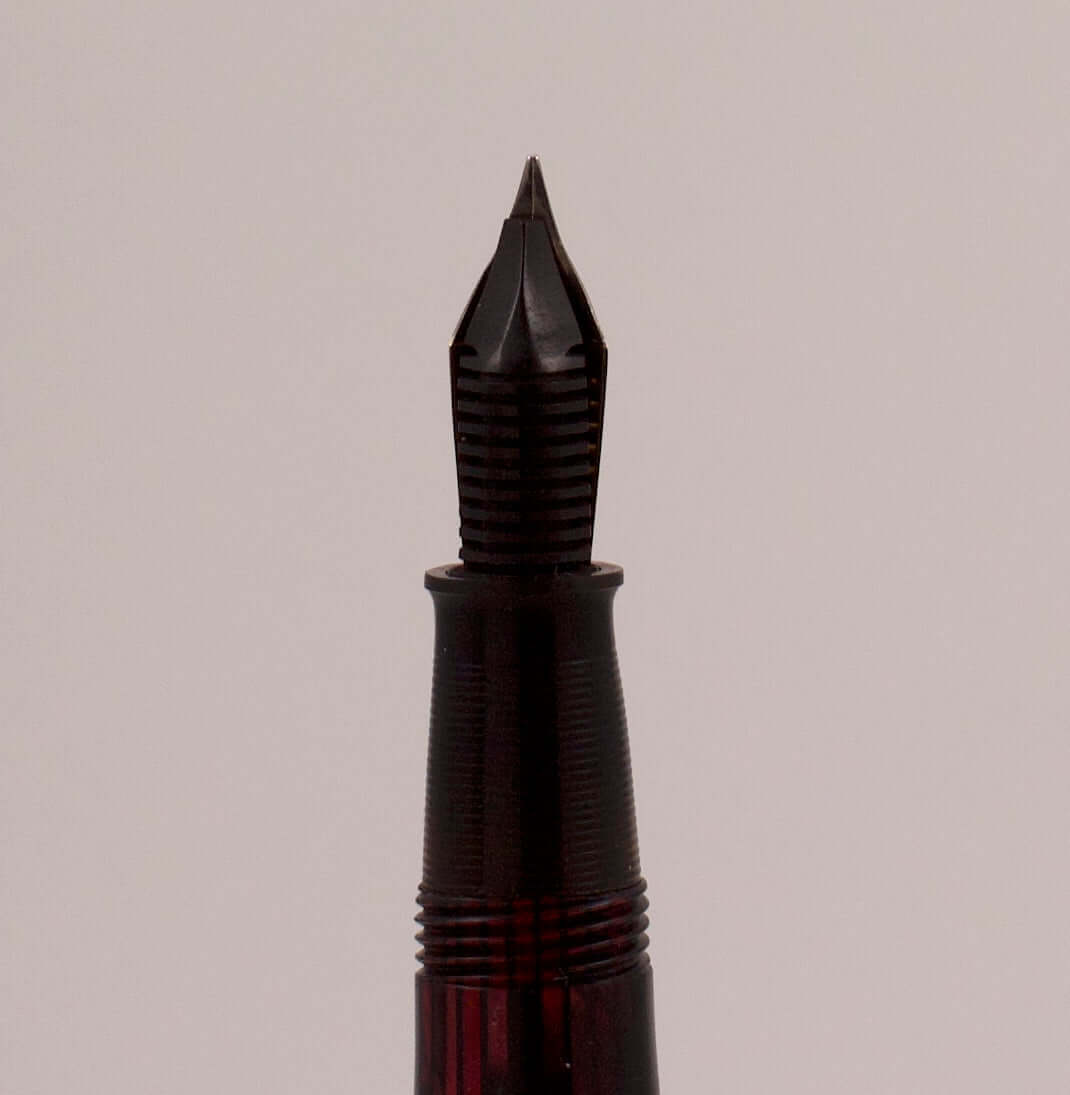 Sheaffer Craftsman Lever Filler, Carmine Red. Number 5 Feather Touch 14K Gold Nib Fine Point. Ozark Pen Shop