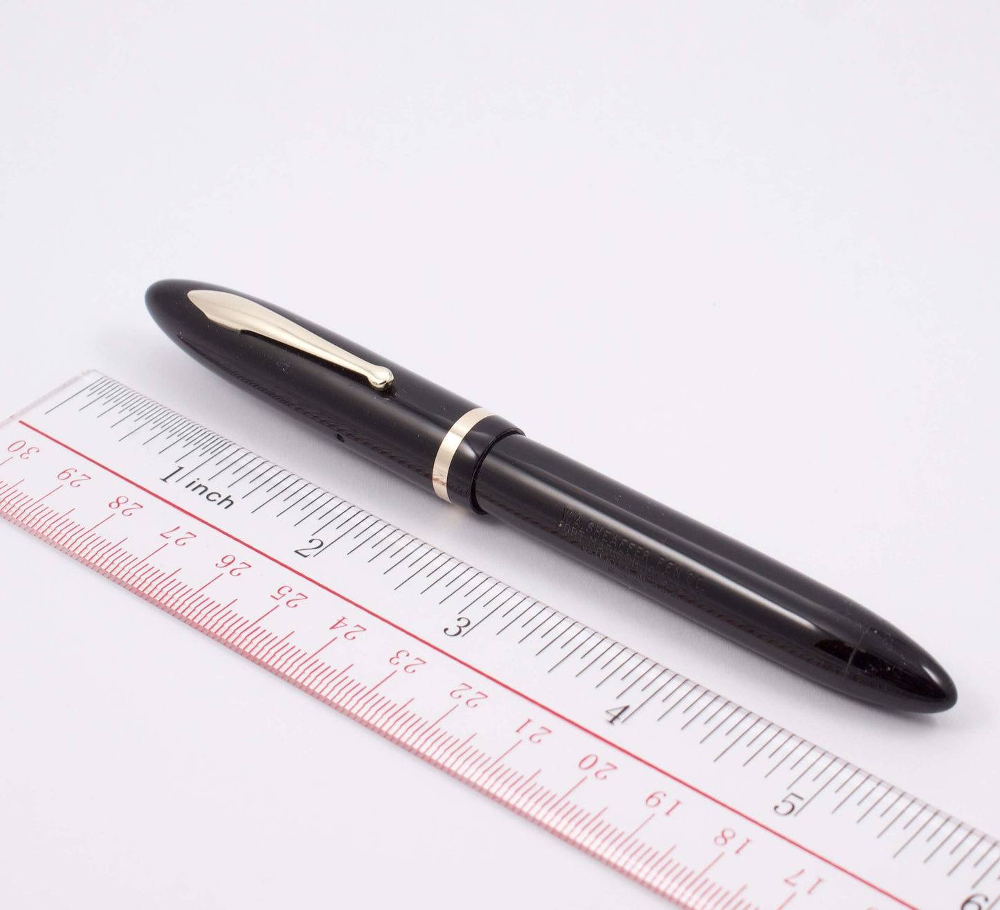 Sheaffer Balance Fountain Pen, Jet Black, Vac-fil, non white dot. Fine number 5 Feather Touch Nib.  Ozark Pen Shop