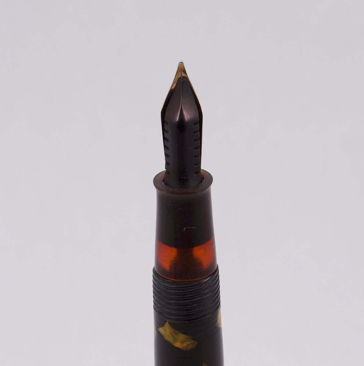 Sheaffer Fountain Pen, Ebonized Pearl, Wide Milled Cap, Lever Fill, 14K Gold Junior Medium Nib, Pen and Pencil Set Ozark Pen Shop