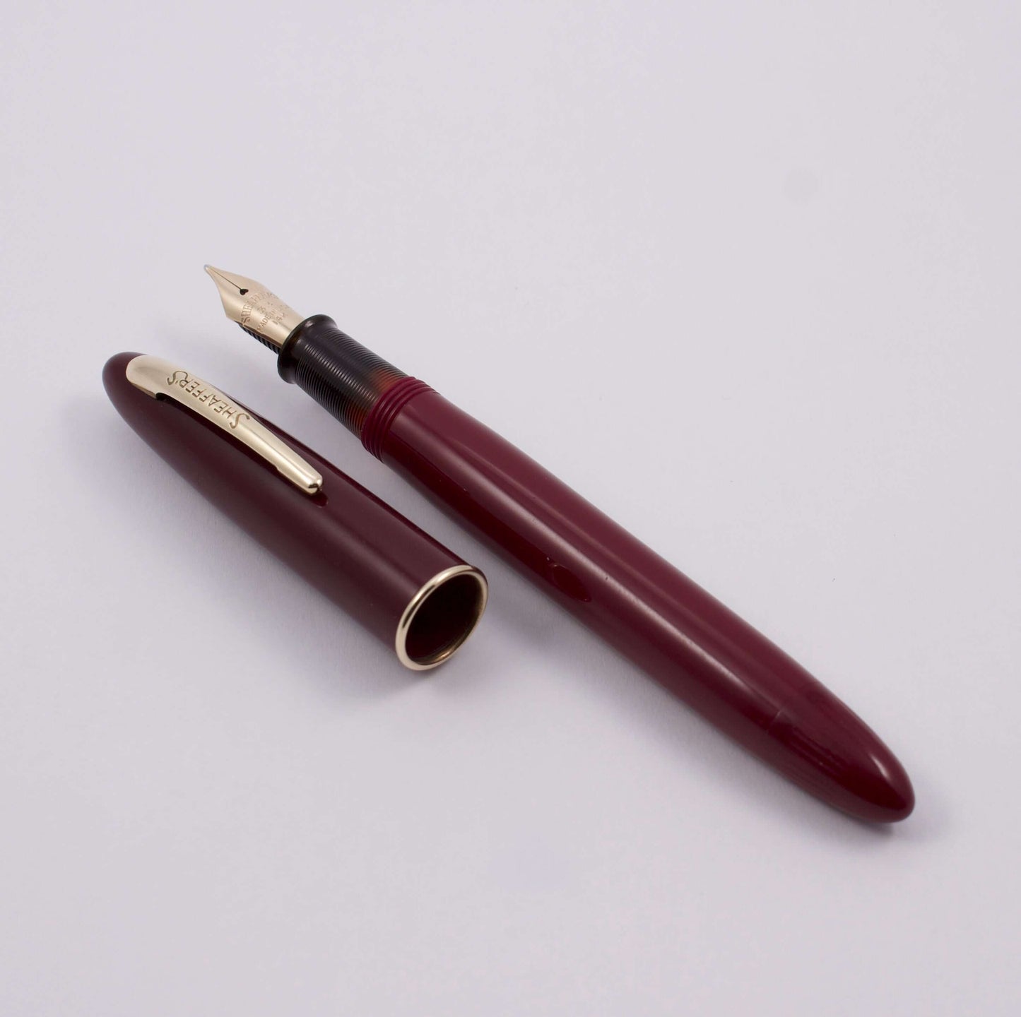 Sheaffer Fountain Pen, Touchdown Filler, Burgundy Craftsman, Medium #33 14K Gold Nib Sheaffer Craftsman Ozark Pen Shop