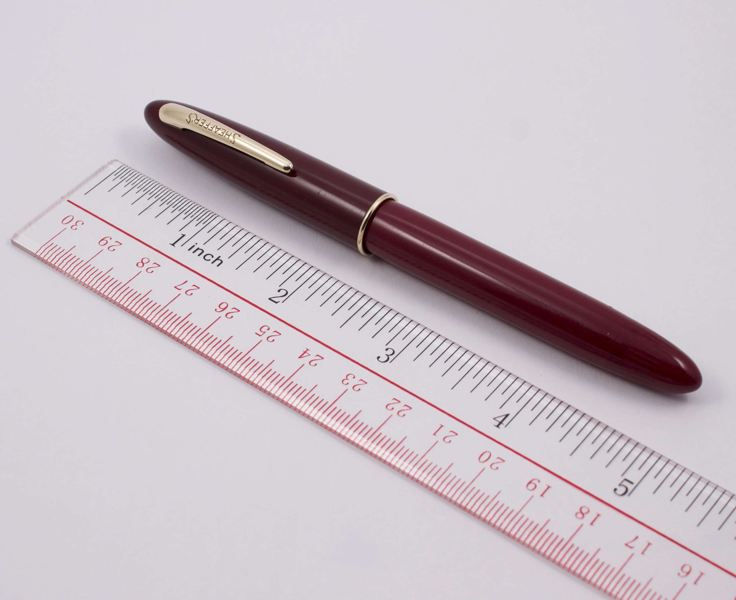 Sheaffer Fountain Pen, Touchdown Filler, Burgundy Craftsman, Medium #33 14K Gold Nib Sheaffer Craftsman Ozark Pen Shop