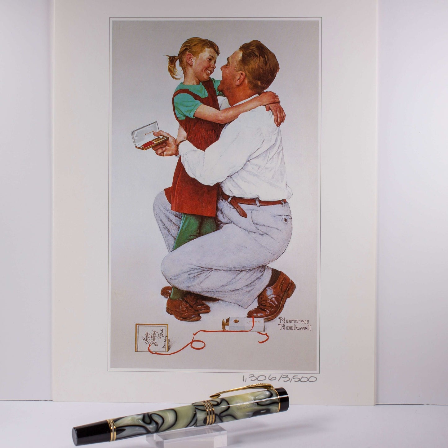 Parker Duofold Norman Rockwell Limited Edition Black and Pearl Fountain Pen, 18K Medium nib. Parker Duofold Ozark Pen Shop