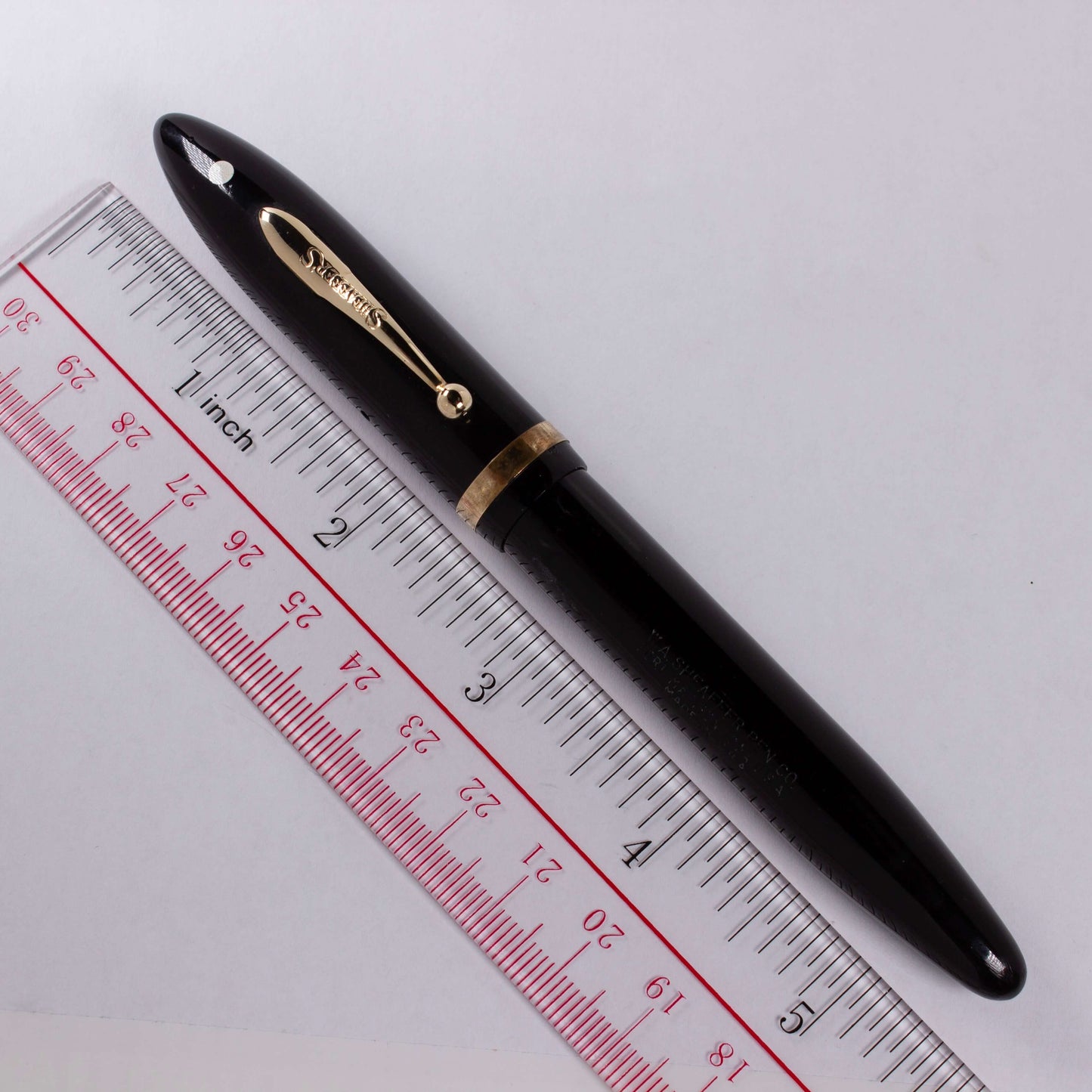 Sheaffer Lifetime Oversized Balance, black, lever filler, gold trim with 14K Lifetime nib, white dot Sheaffer Lifetime Balance Ozark Pen Shop