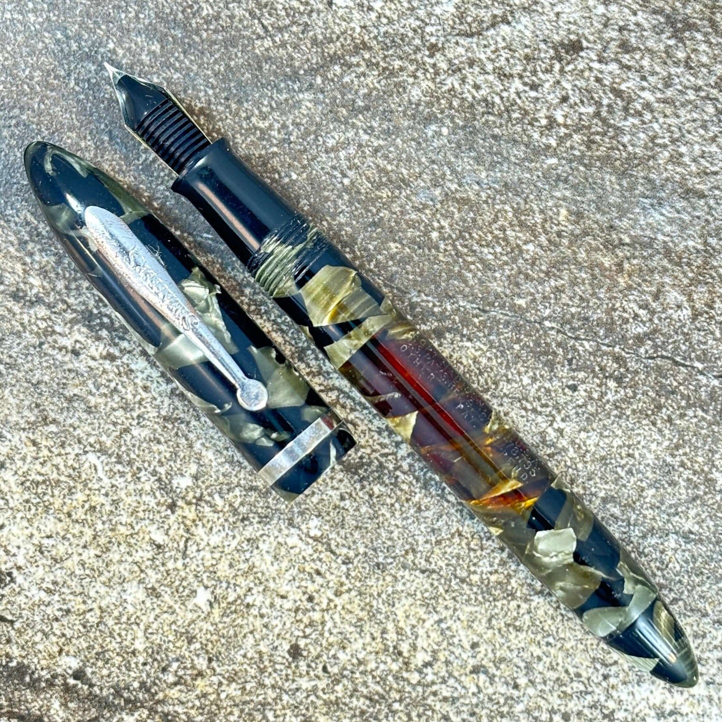 Sheaffer Balance, #7 Feather Touch, Vac-Fil. Fully Restored in Grey Pearl Ozark Pen Shop