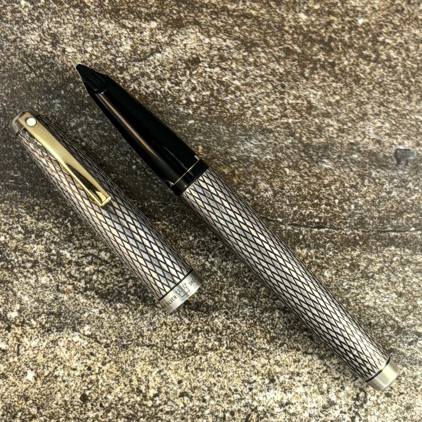 Sheaffer Silver Imperial, 14K Inlaid Medium Nib, Cartridge/Converter Filler (Converter Included) Ozark Pen Shop