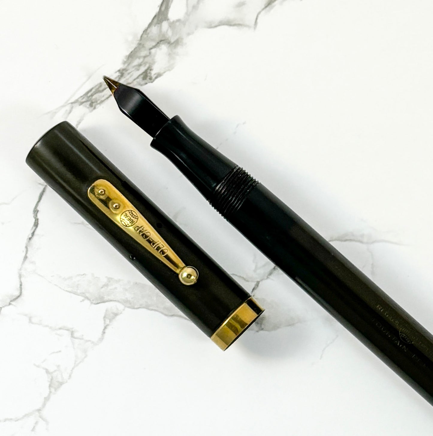 Waterman 52, Black Hard Rubber, Gold Filled Trim, Lever-Fill Ozark Pen Shop