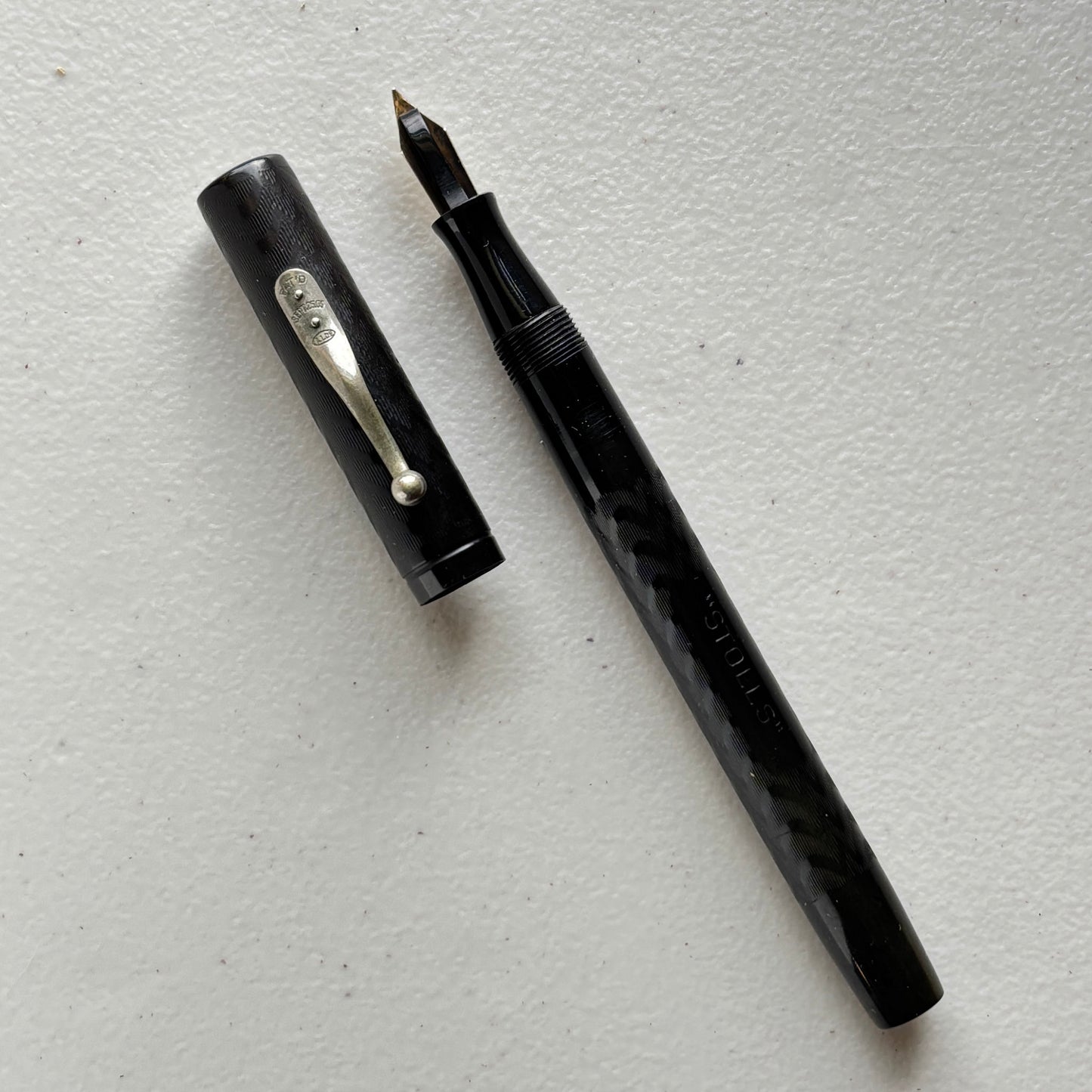 Aikin Lambert Vintage Fountain Pen,Black Hard Rubber Flexy #2 Nib