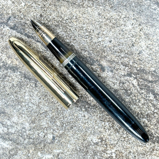 Sheaffer Crest Triumph, 14K Fine nib, Black with Gold Filled Cap Ozark Pen Shop