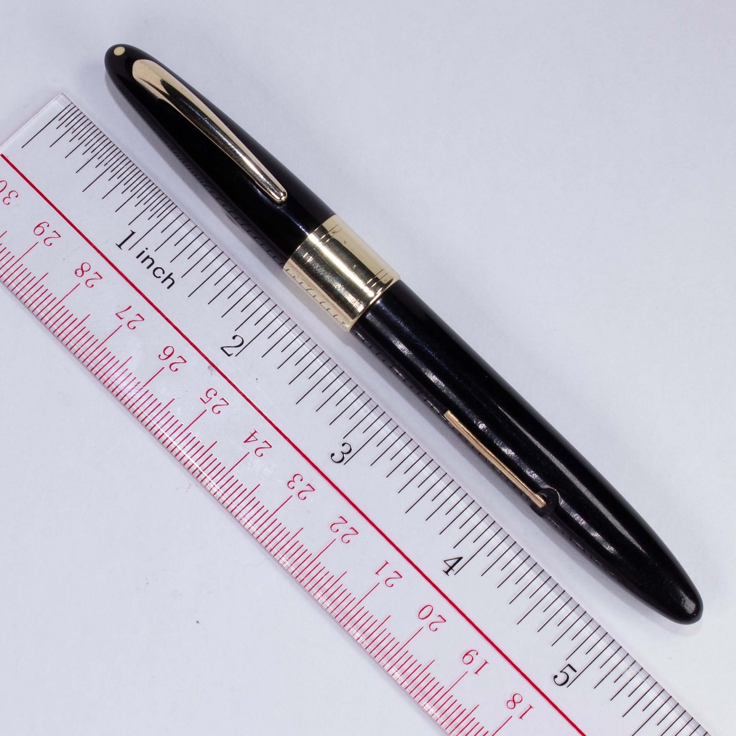 Sheaffer Triumph Lever Filler, Black, Large Two-toned Wraparound Triumph 14K Gold nib Ozark Pen Shop