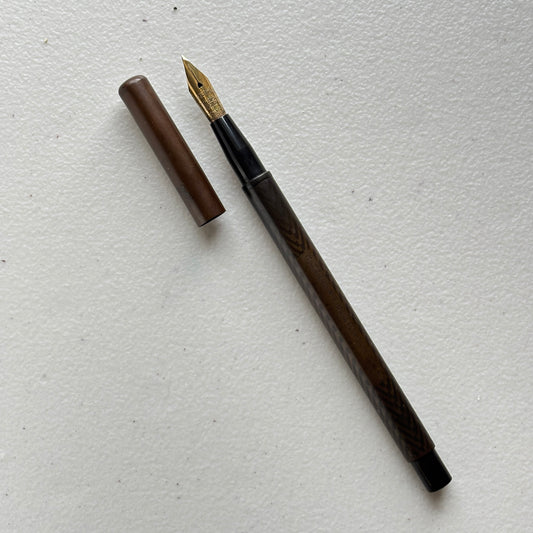 Waterman 2 Eyedropper, Black Chased Hard Rubber