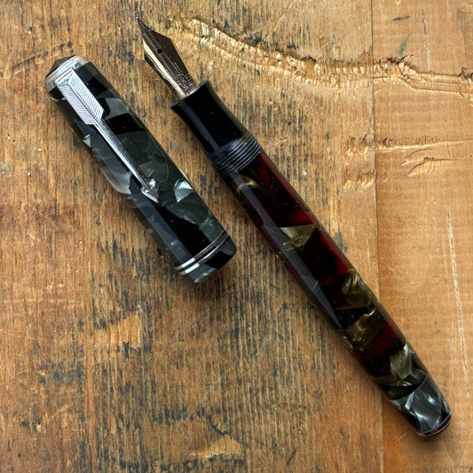 Double Jewel Parker Vacumatic JR; Grey Marble