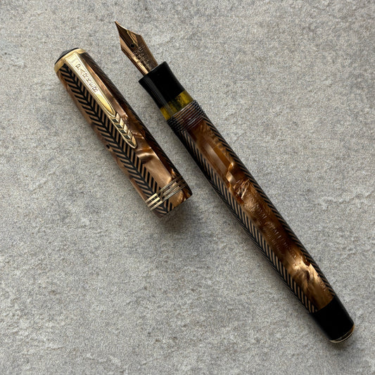 Parker Royal Challenger Fountain Pen, Brown Herringbone