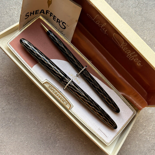 Lady Sheaffer Skripsert Fountain Pen/Pencil Set, Black Tulle