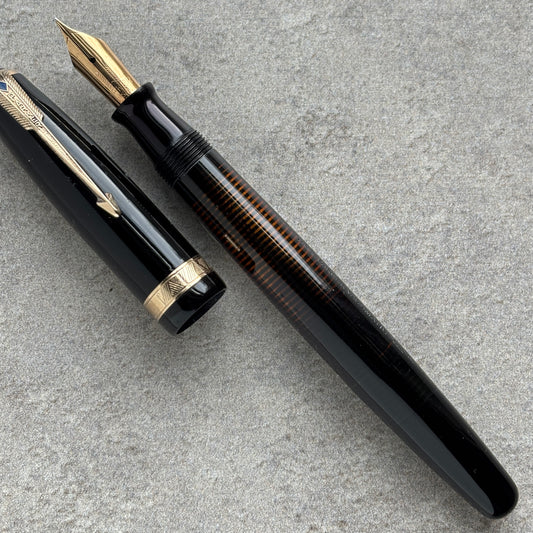Parker Vacuumatic Debutante, Medium 14K Parker Nib, Black