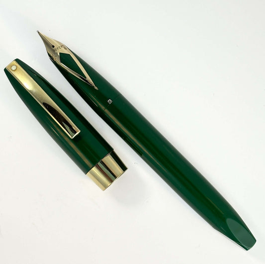 Sheaffer PFM III, Fully Restored, Green with 14K Inlaid Medium Nib Ozark Pen Shop
