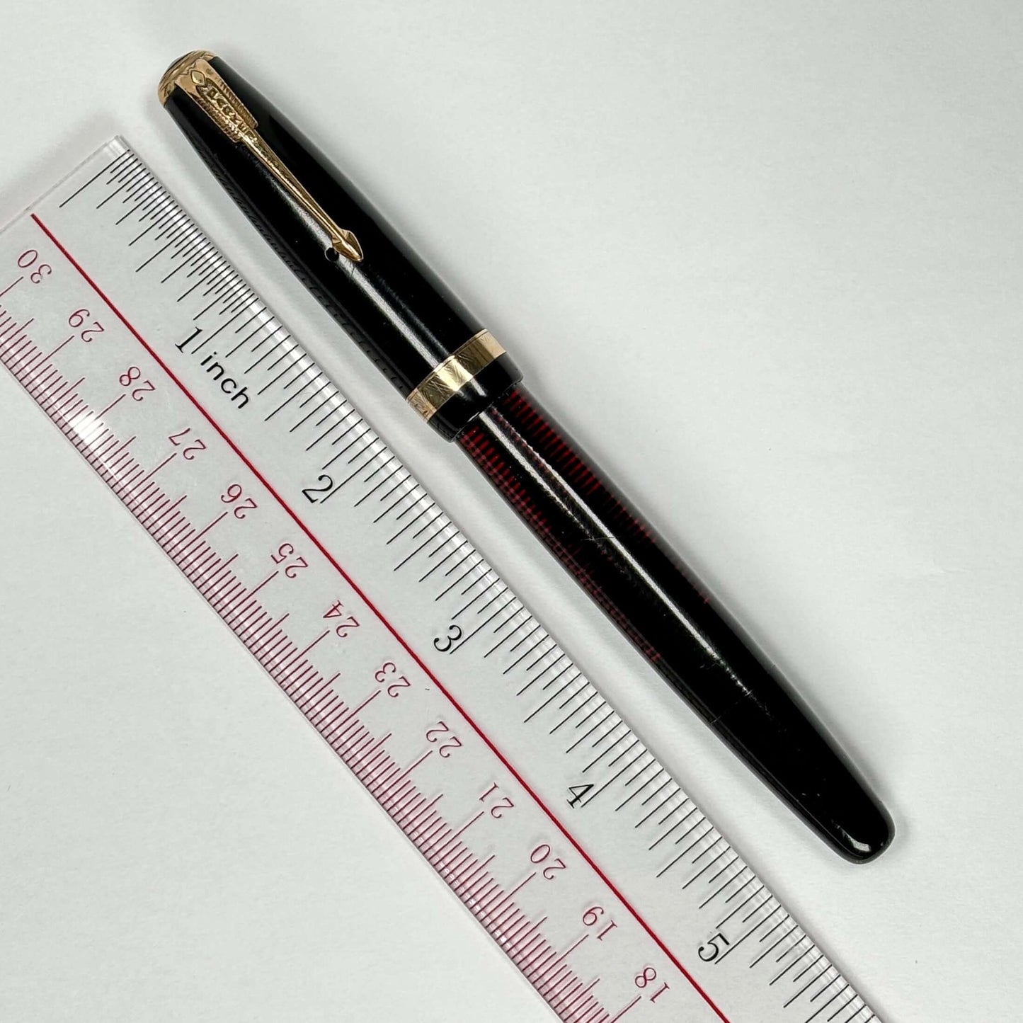 Black Parker Vacumatic Fountain Pen, Restored Vac-filler  Ozark Pen Shop