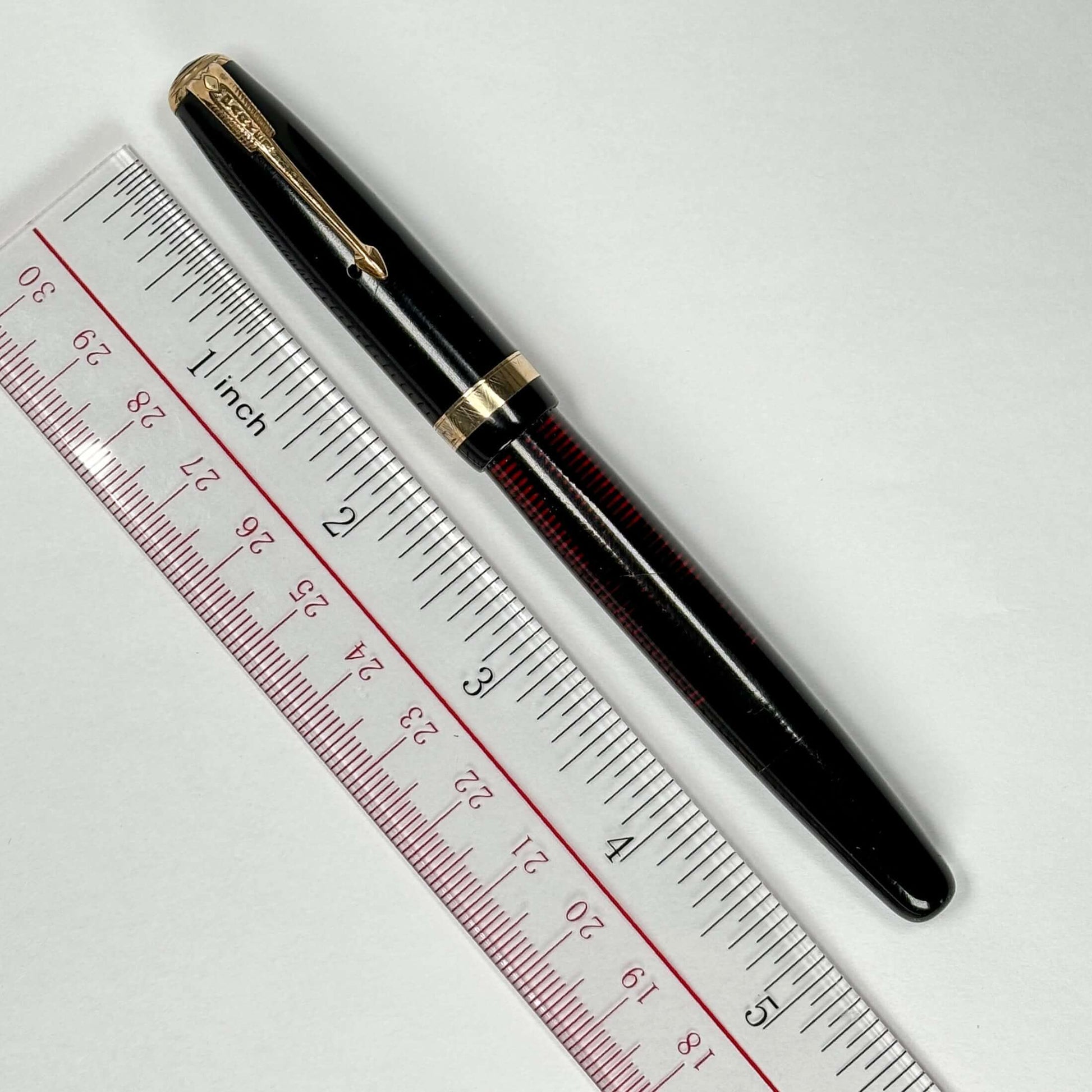 Black Parker Vacumatic Fountain Pen, Restored Vac-filler  Ozark Pen Shop