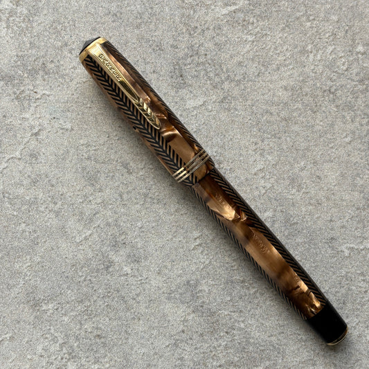 Parker Royal Challenger Fountain Pen, Brown Herringbone