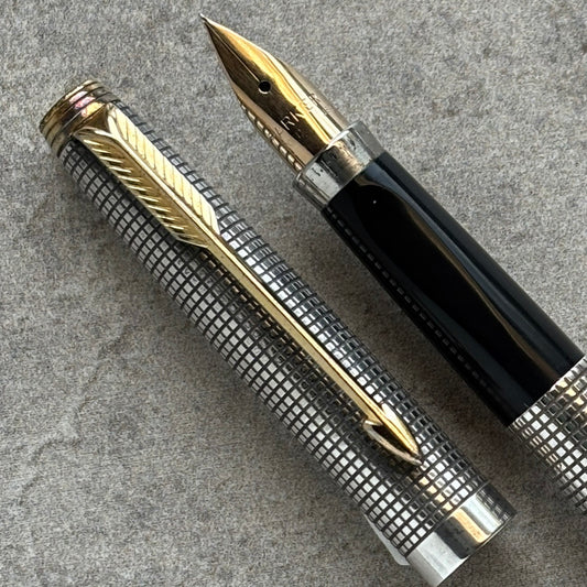 Restored Parker 75, Sterling Silver Cisele, Fountain Pen