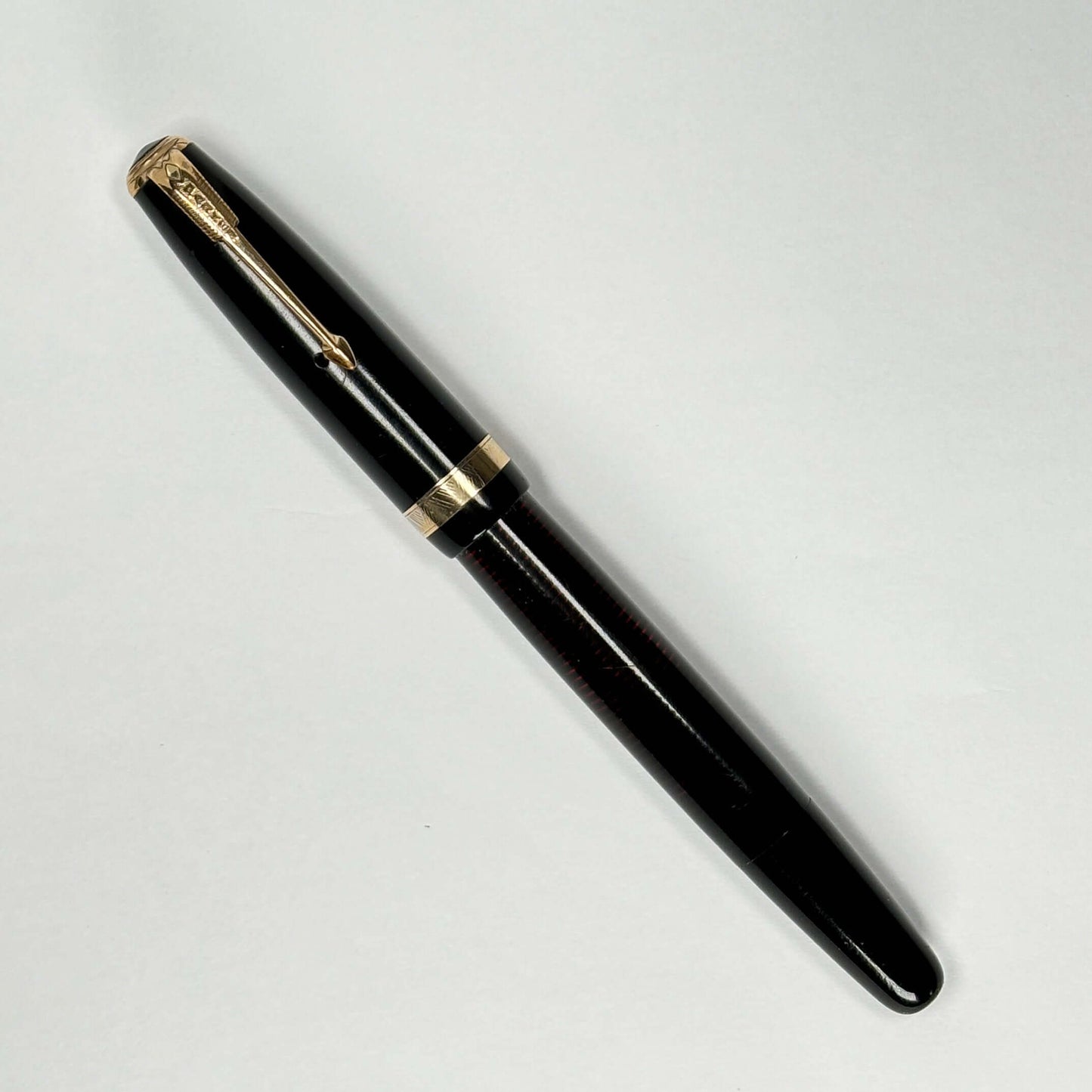 Black Parker Vacumatic Fountain Pen, Restored Vac-filler  Ozark Pen Shop