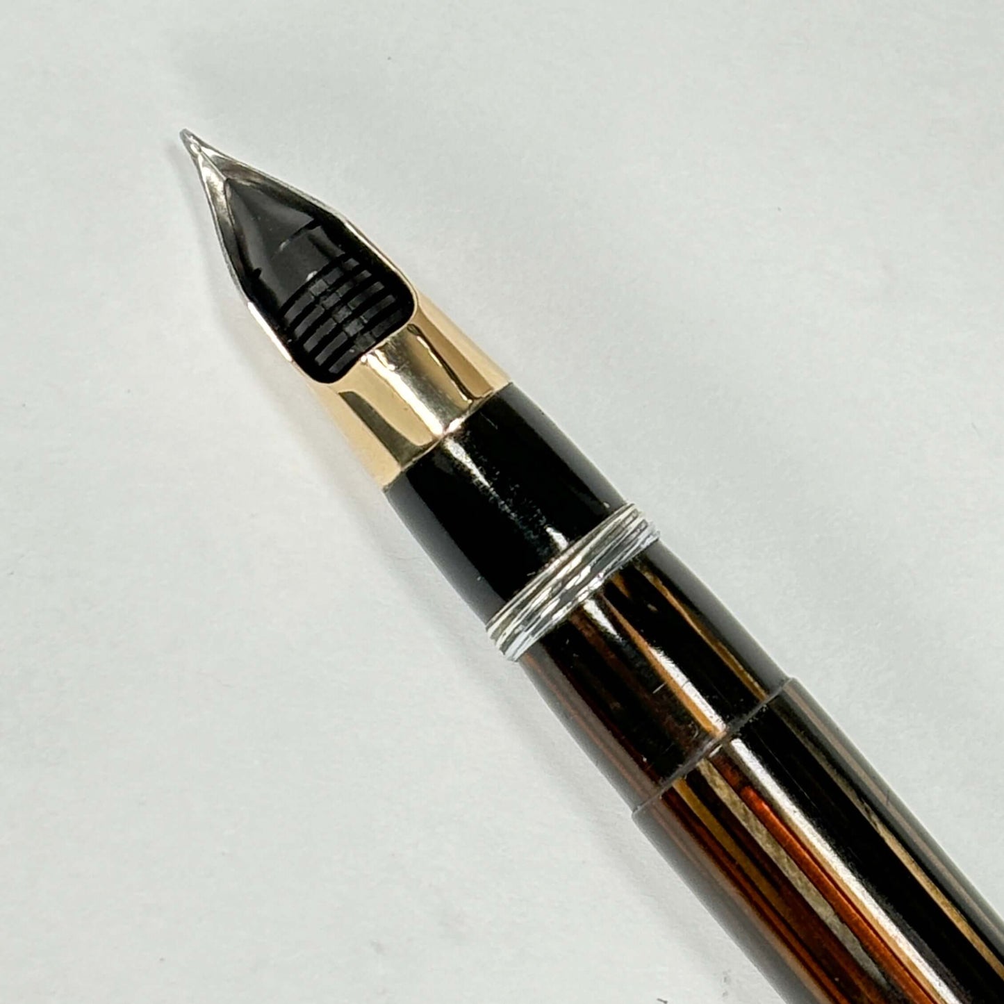 Sheaffer Crest, Triumph 14K Fine Nib, Vac-Fil, Golden Brown with Gold Filled Cap Ozark Pen Shop