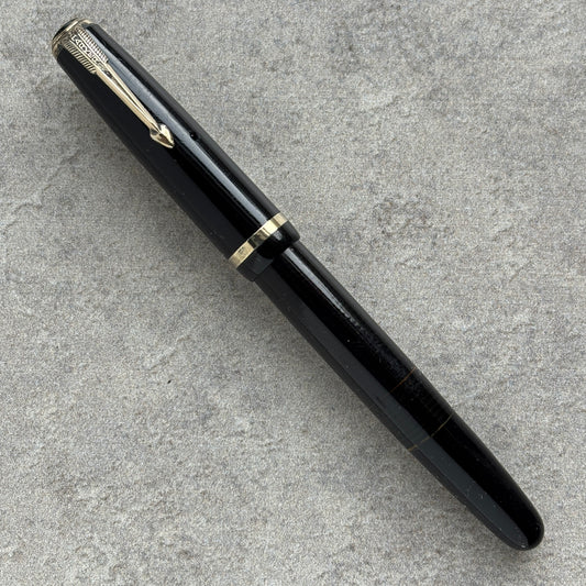 Parker Vacuumatic Sub-Debutante, Fine 14K Parker Nib, Black Fountain Pen