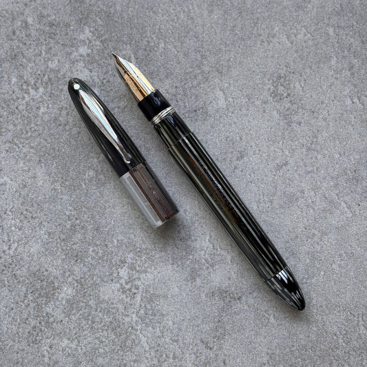 Sheaffer Triumph Fountain Pen, Gray Pearl, Nickel Plated Trim