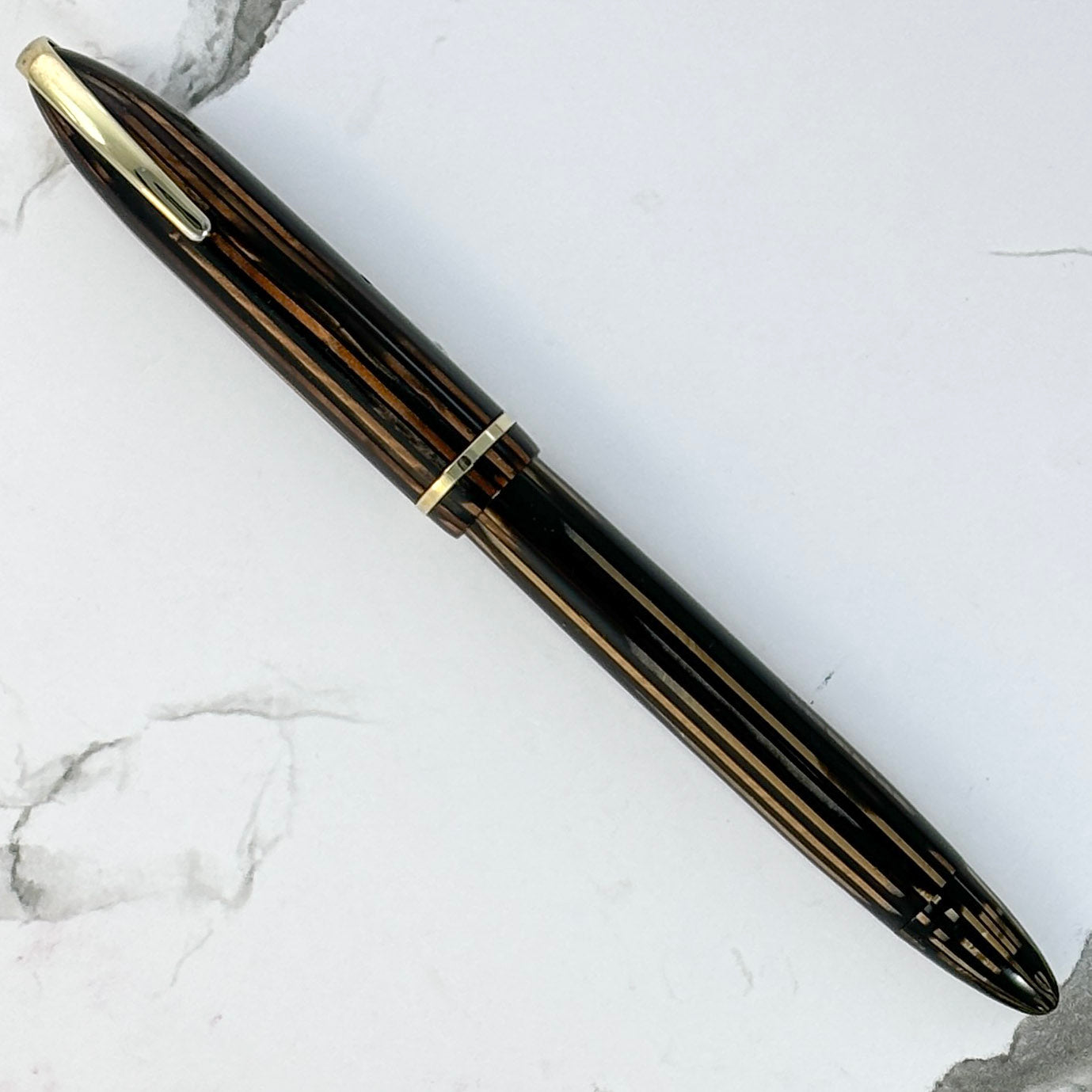 No White Dot Military Clip Sheaffer Balance Lifetime, Golden Brown