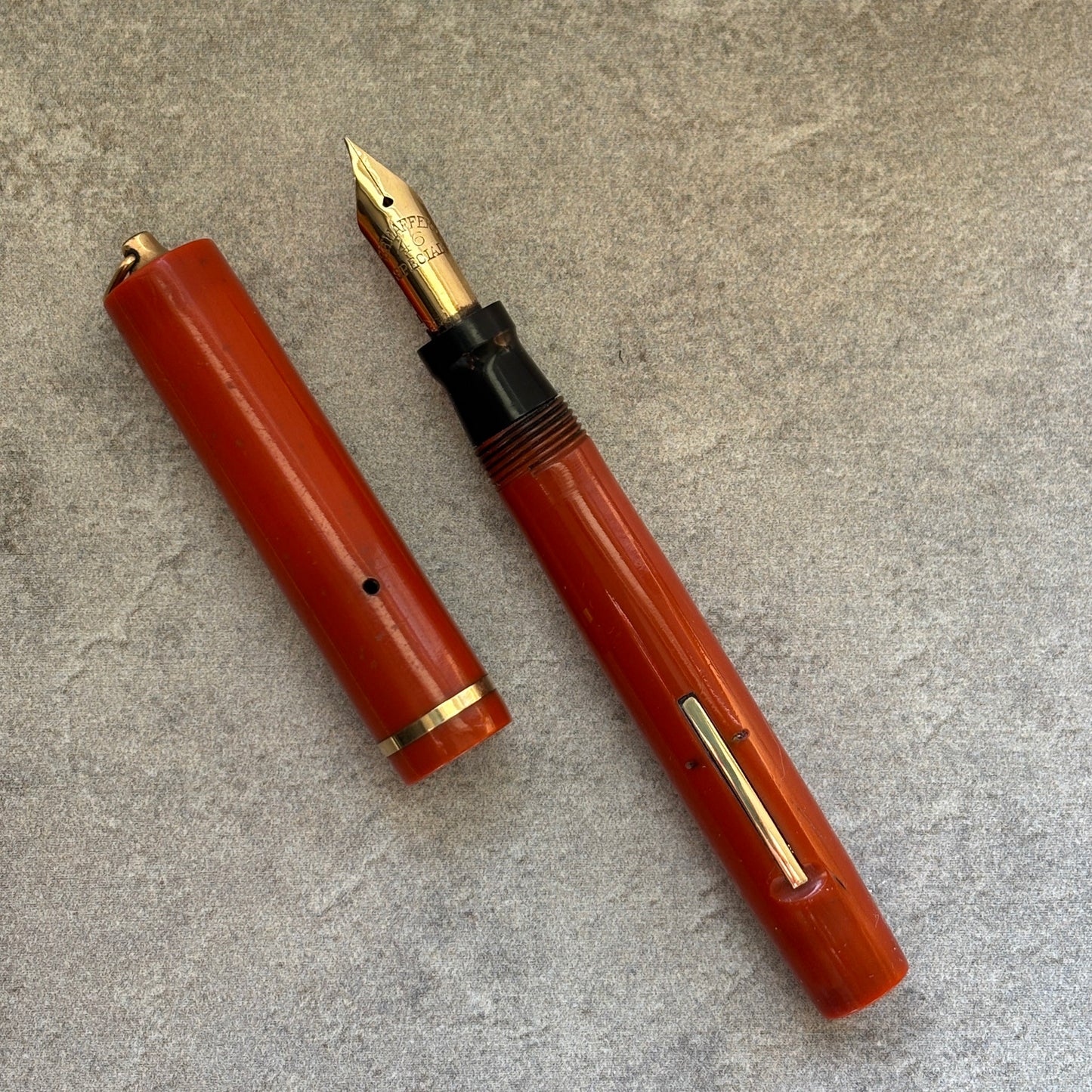 Sheaffer Flat Top, Ring top, Orange