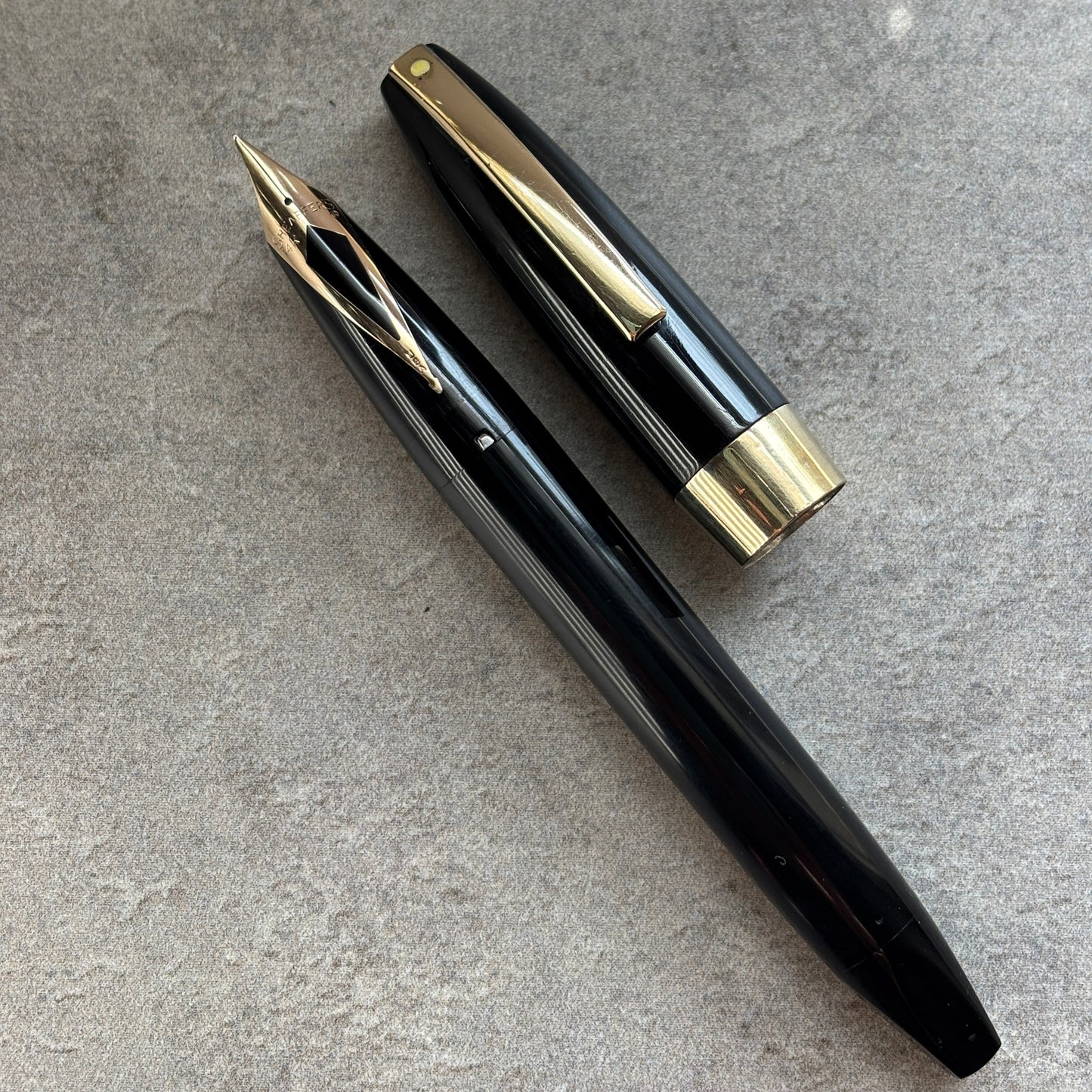 Sheaffer PFM III, Fountain Pen, Black with Gold-filled Trim