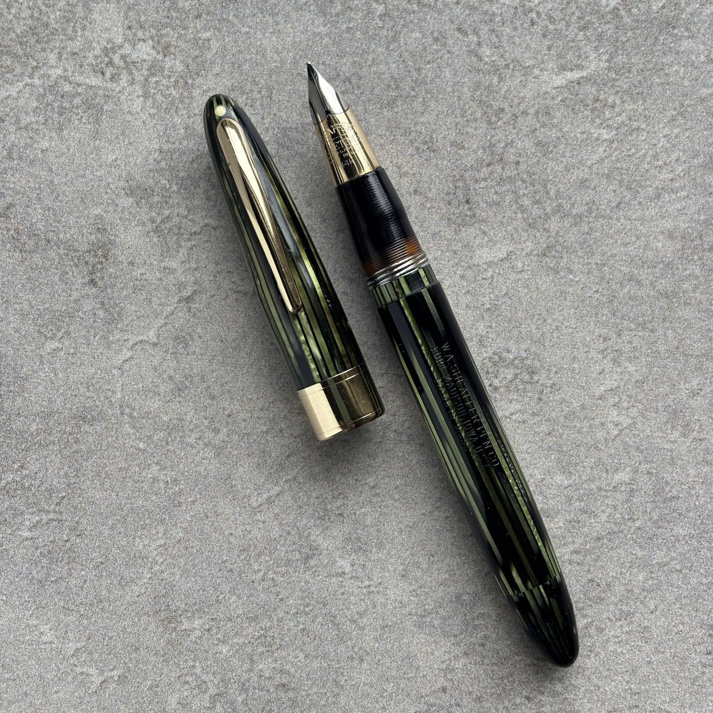 Sheaffer Valiant, Marine Green, Restored Fountain Pen