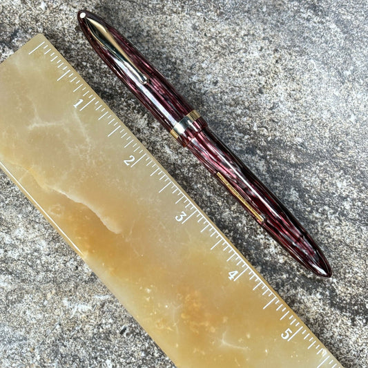 Sheaffer Lifetime Balance, Medium Short Slender Rose Glow, 14K Lifetime nib. Restored Lever Filler Ozark Pen Shop