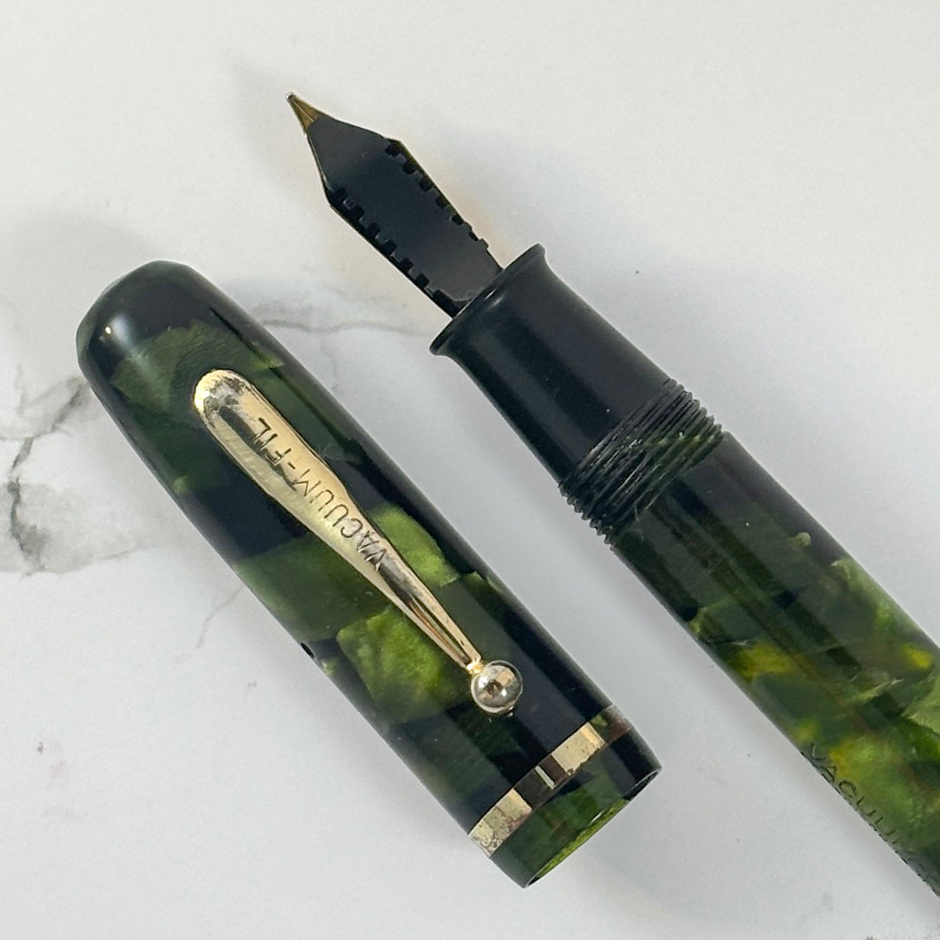 Vacuum Fil (Sheaffer Sub Brand) in Marine Green with Med. Fine nib. Sheaffer sub brand Ozark Pen Shop