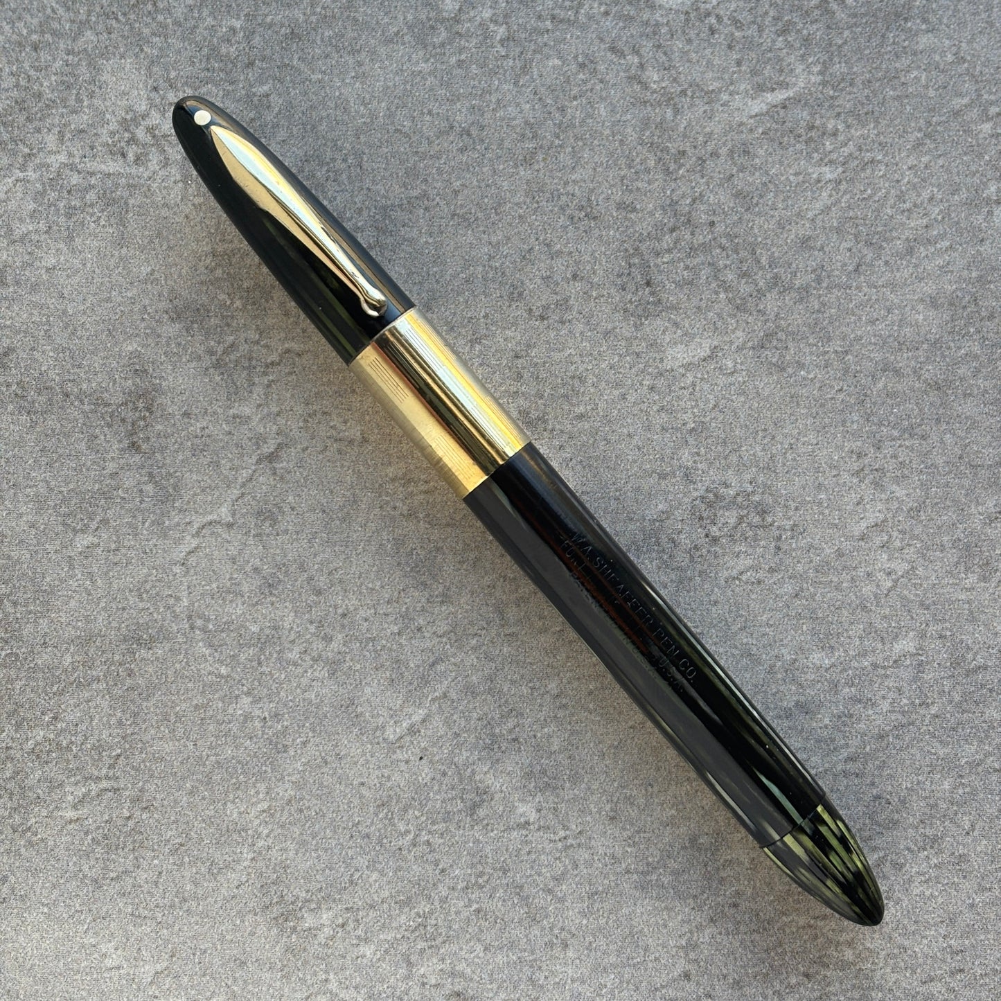 Sheaffer Triumph Vacuum-fil, Green, Extra-wide cap Band