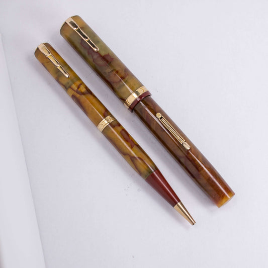 Waterman Lady Patricia Fountain Pen/Pencil Set, Fine Accountant Firm 14K nib Ozark Pen Shop