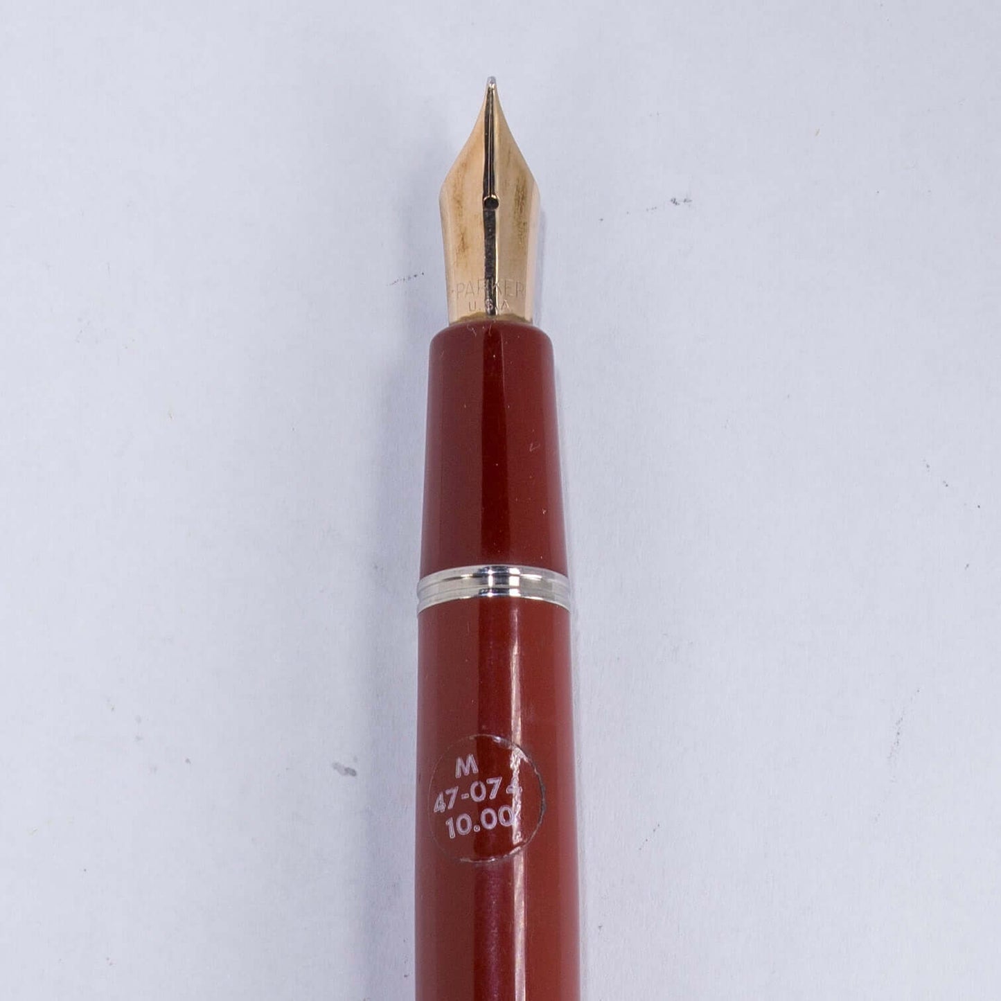 Parker VS Fountain Pen/Pencil Set, Rust, Button Filler, 14K Gold Filled Caps, Stickered Ozark Pen Shop
