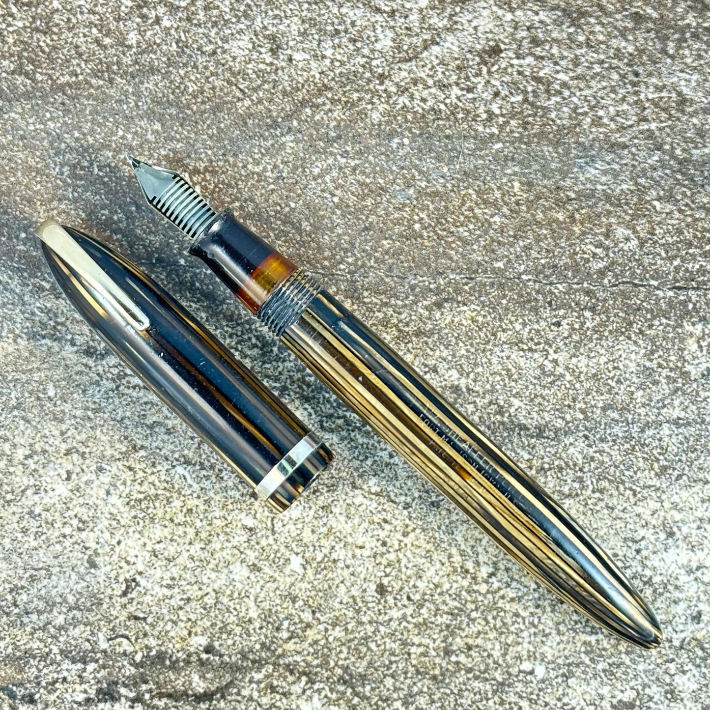 Sheaffer Balance 500; Fully Restored Fountain Pen, Lever-fil, 14K Feather Touch #5 Nib. (Has an experimental gray plastic nib) Ozark Pen Shop