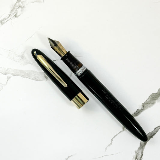 Sheaffer Fat Touchdown, large Two-tone Coventional open nib, fine. Ozark Pen Shop