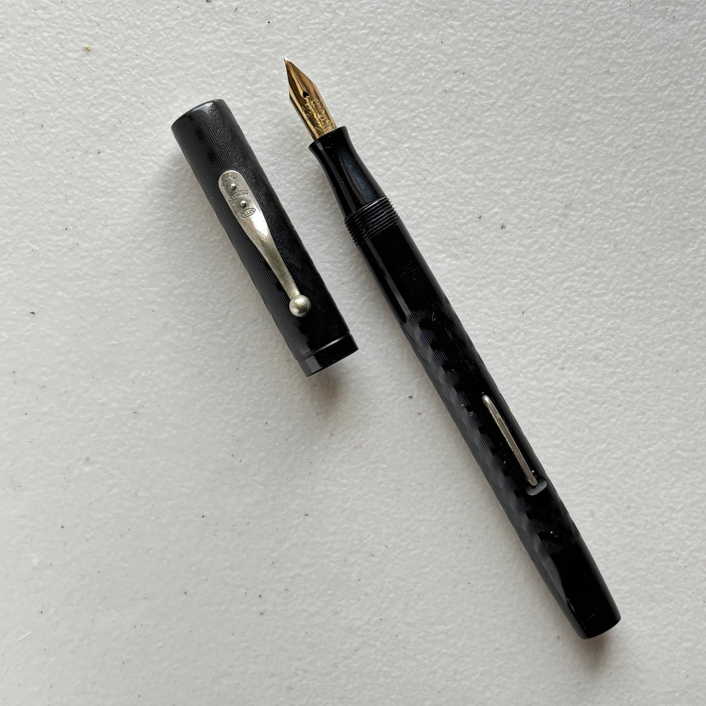 Aikin Lambert Vintage Fountain Pen,Black Hard Rubber Flexy #2 Nib