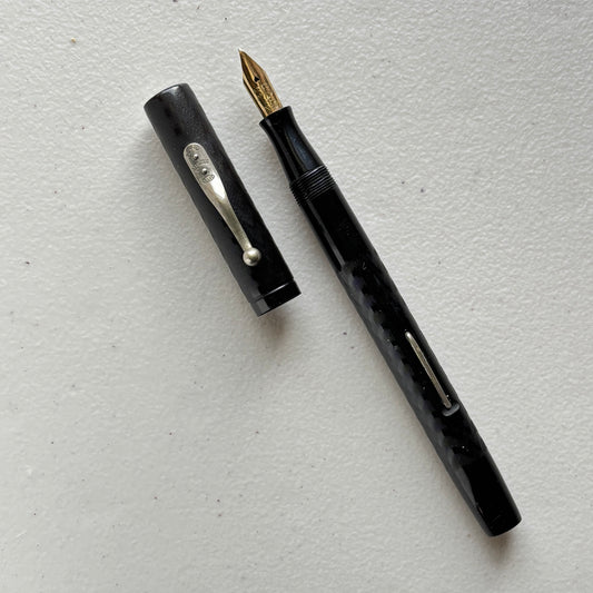 Aikin Lambert Vintage Fountain Pen,Black Hard Rubber Flexy #2 Nib