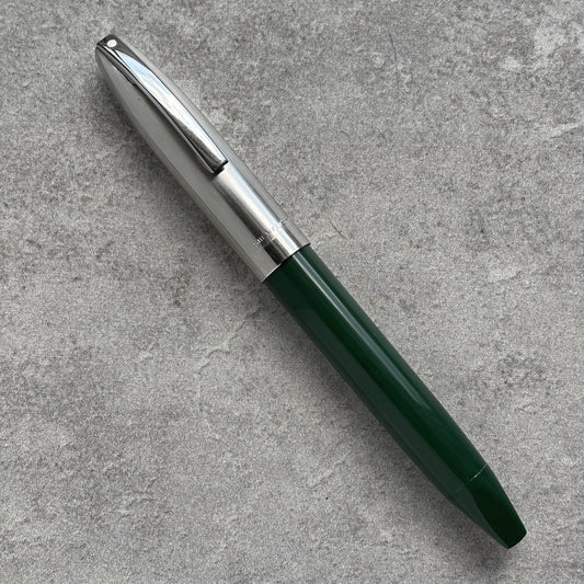 Sheaffer PFM II, Green with Steel Cap, Fully Restored, PdAg Inlaid Nib