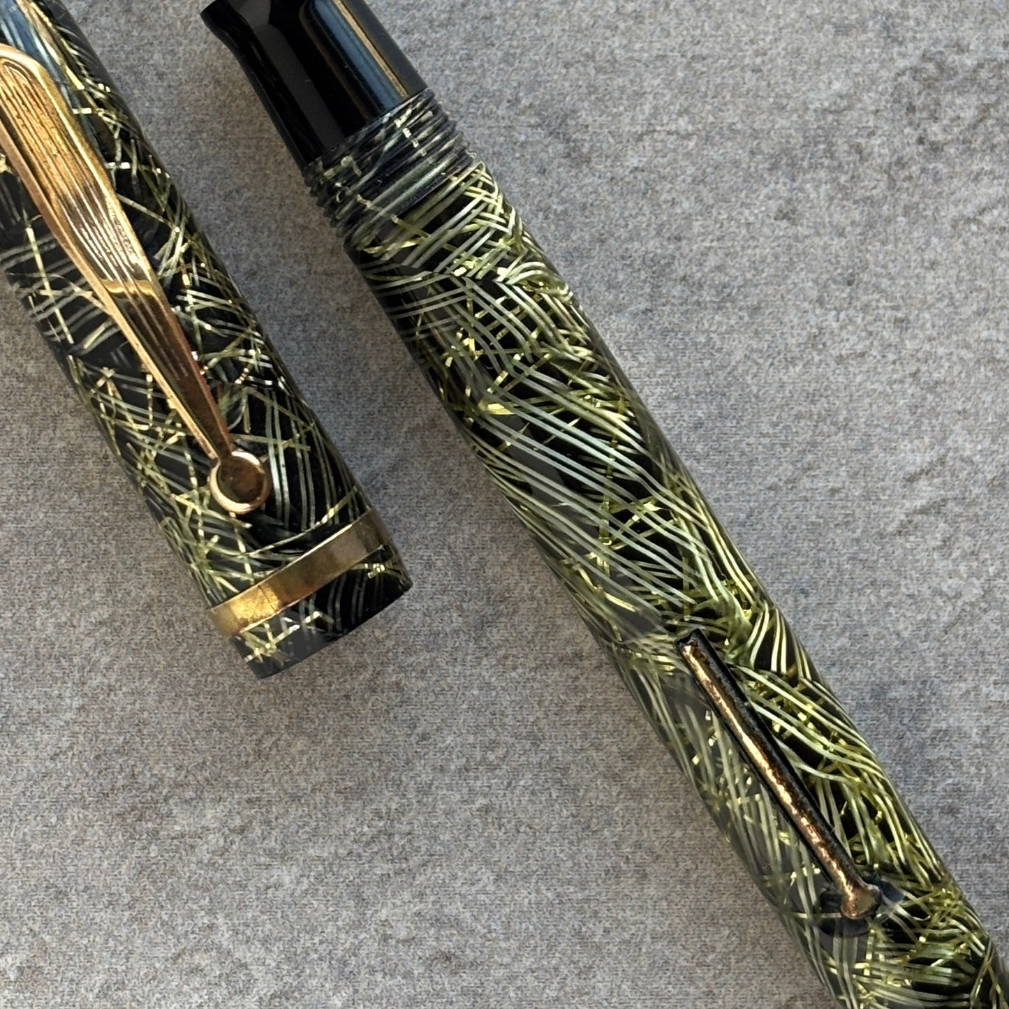 Sheaffer Sub Brand "Vacuum"; Restored ever filler, Green Lahn