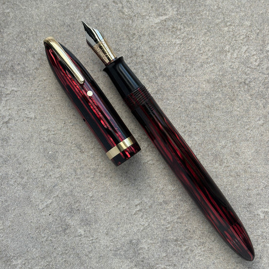 Military Clip Sheaffer Balance 1000, Carmine Red with Gold-filled Trim