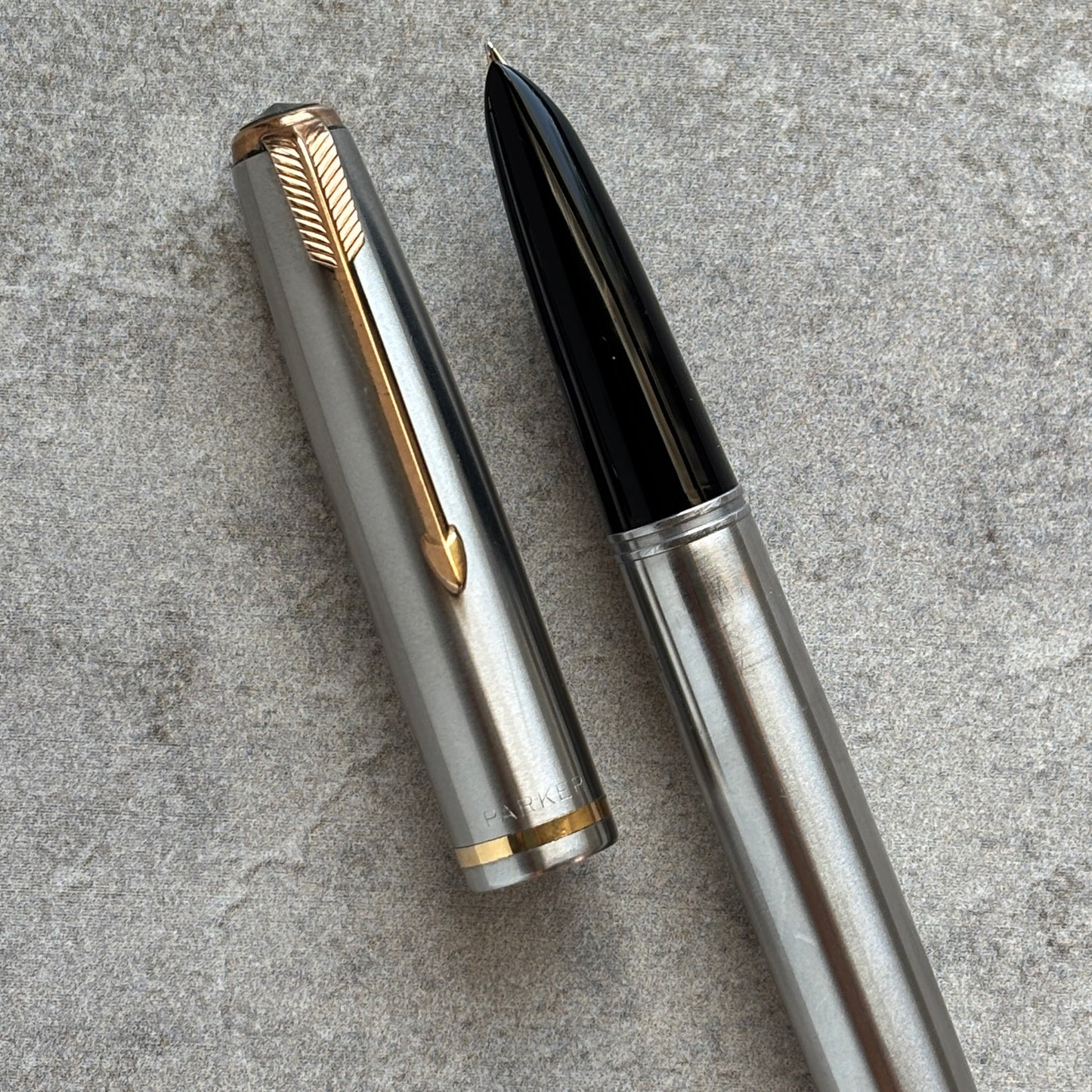 Parker 51 Flighter Set. Fountain Pen/Pencil set, Gold Plated Trim