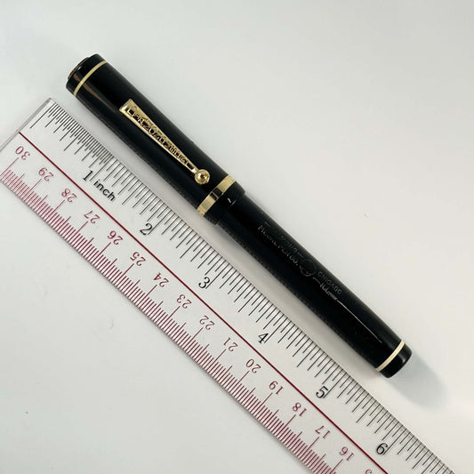 Diamond Medal Oversized Diplomat Fountain Pen, Black with 14K #8 medium Nib Ozark Pen Shop
