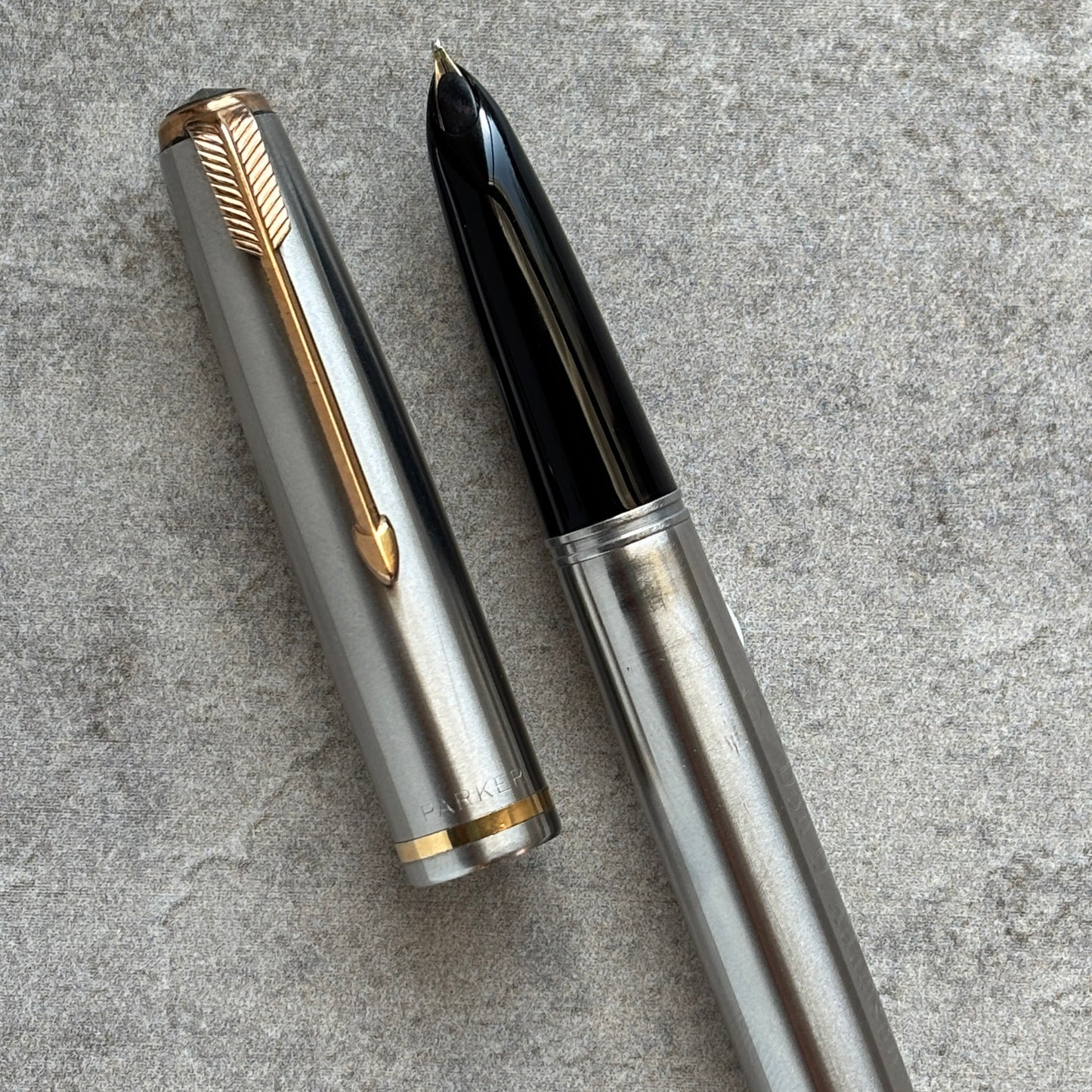 Parker 51 Flighter Set. Fountain Pen/Pencil set, Gold Plated Trim