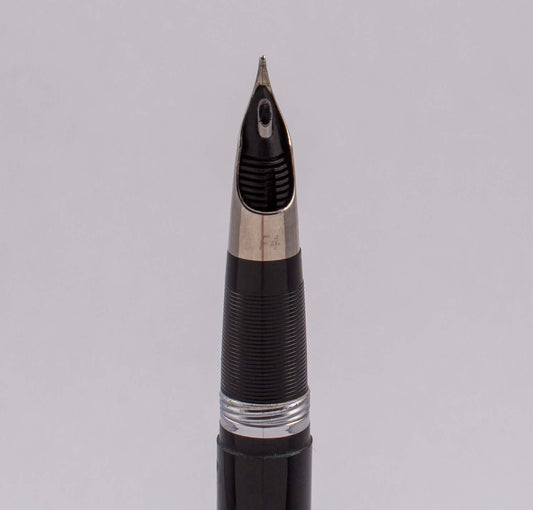 Sheaffer Clipper Snorkel Fountain Pen, Fine PdAg Triumph Nib, White Dot Ozark Pen Shop