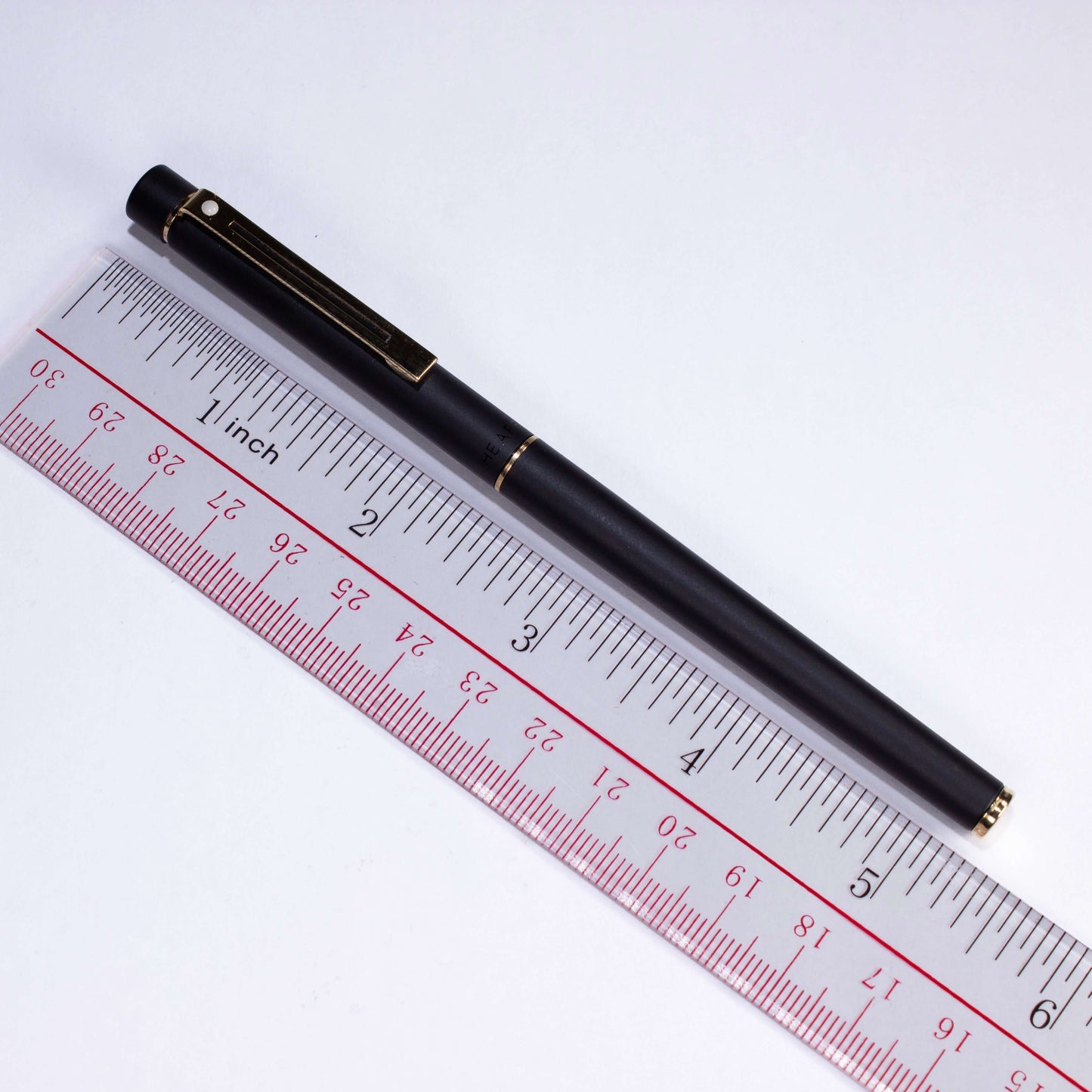 Sheaffer Slim Targa Fountain Pen, Matte Black Finish, 23K Electroplate Trim and Clip, 14K Fine Nib Ozark Pen Shop